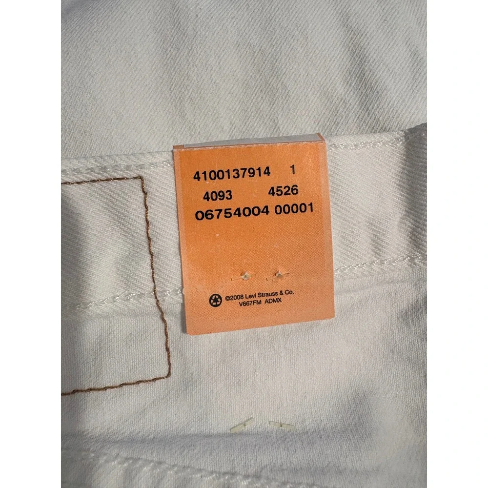 Y2K Levis 501 Original Fit Straight Leg White Jeans Mens 30x32 NWT Button Fly